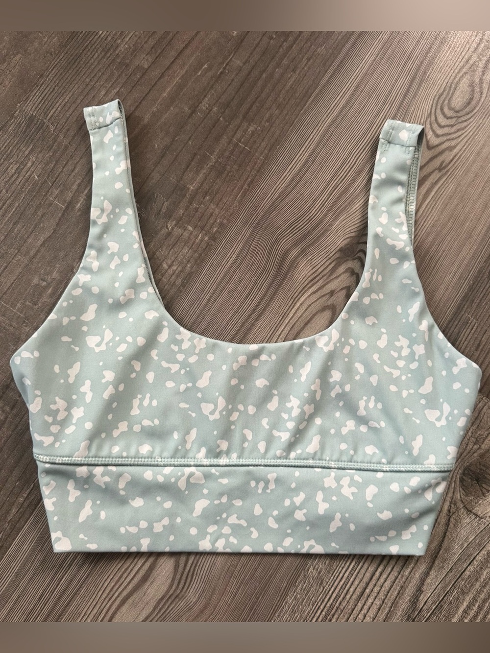 Forever Mint Green Sports Bra with White Spot Print